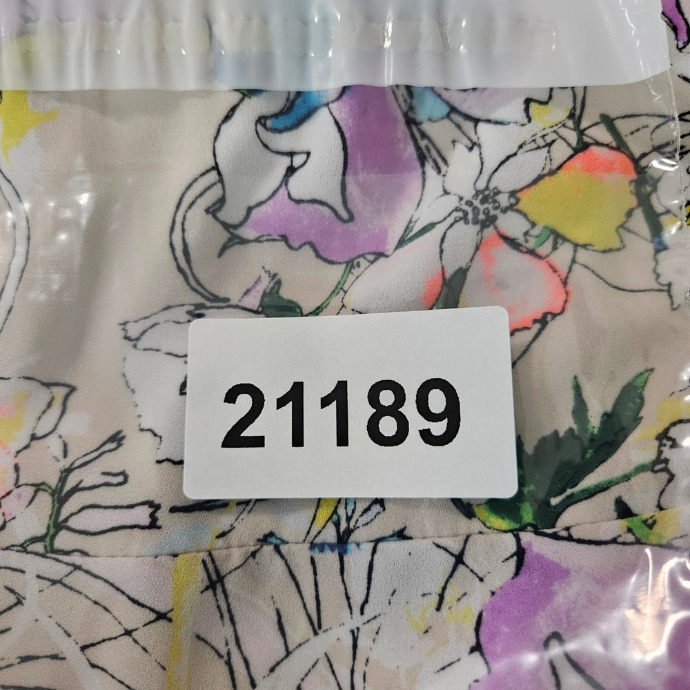Express Floral Halter Neck Mini Dress Watercolor Pleated Sleeveless Multi 10 NEW - Picture 12 of 12